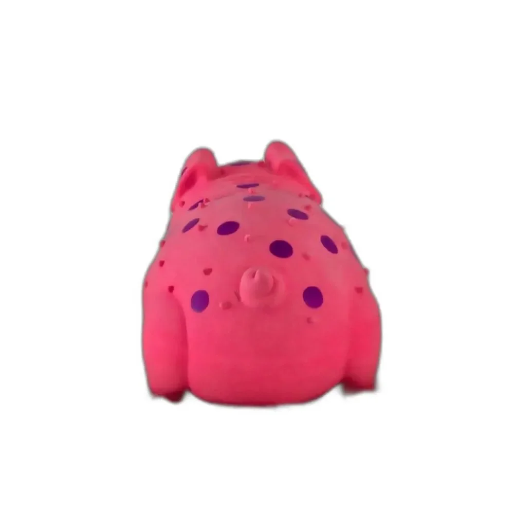 Dog Polka dot Piggy Squeaky Toy 8.5 x 4 Play